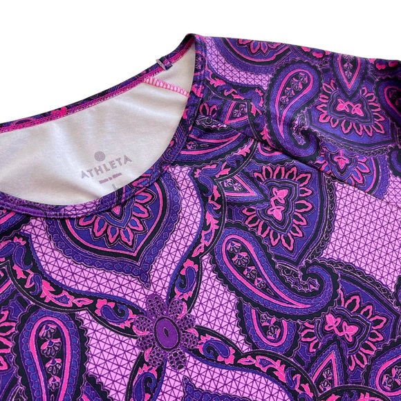 Athleta: Purple and Pink, Paisley, Athletic, long sleeve shirt,thumb hol… - Picture 16 of 16